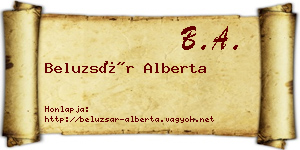 Beluzsár Alberta névjegykártya